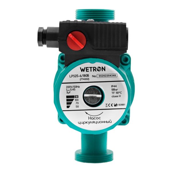 Насос циркуляційний 100Вт Hmax 6м Qmax 50л/хв 1" 180мм 1 WETRON LР325–4/180С (774332)