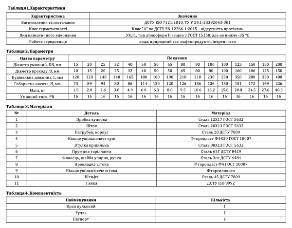 Кран Breeze 11с33п DN125/100, PN16, стандартнопрохідний, фланцевий, запірний, кульовий (11.33.125-001)