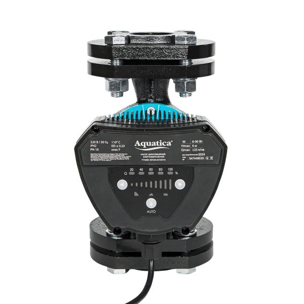 Насос циркуляційний енергозберігаючий фланц 6-90Вт Hmax 6м Qmax 125л/хв DN40 220мм + зворотний флан AQUATICA GPA40-6F/220 IV (774082)