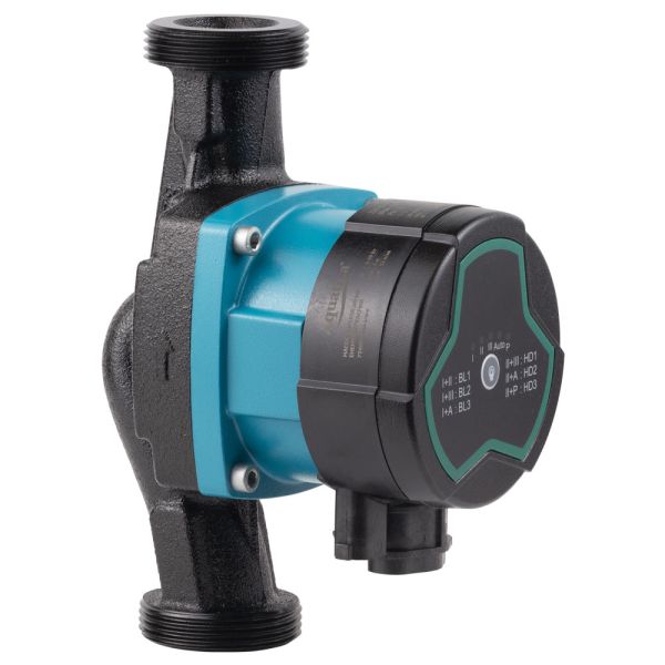 Насос циркуляційний енергозберігаючий 5-39Вт Hmax 6м Qmax 53л/хв ØØ1½" 180мм + гайки Ø1" AQUATICA GPA25-6/180 III (774053)