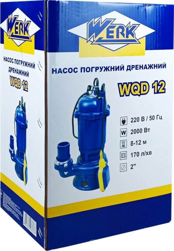 Фекально-дренажний насос Werk WQD 12 2000 Вт