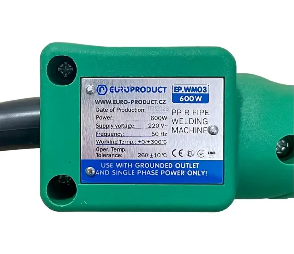 Паяльник Europroduct EP.WM03 для PPR труб (плоскі насадки) 20/32mm
