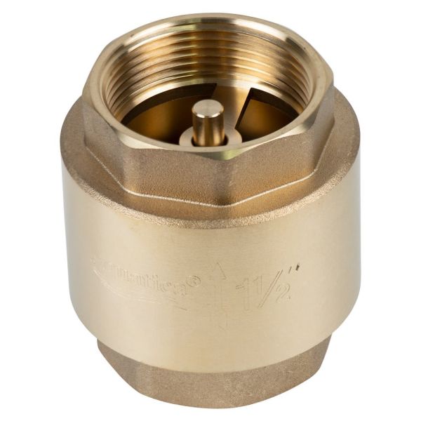 Клапан зворотний F1 1/2"F1 1/2" (латунь) euro 640г AQUATICA (779658)
