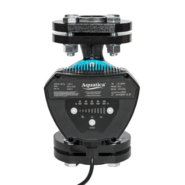 Насос циркуляційний енергозберігаючий фланц 8-130Вт Hmax 8м Qmax 133л/хв DN40 220мм + зворотний флан AQUATICA GPA40-8F/220 IV (774084)