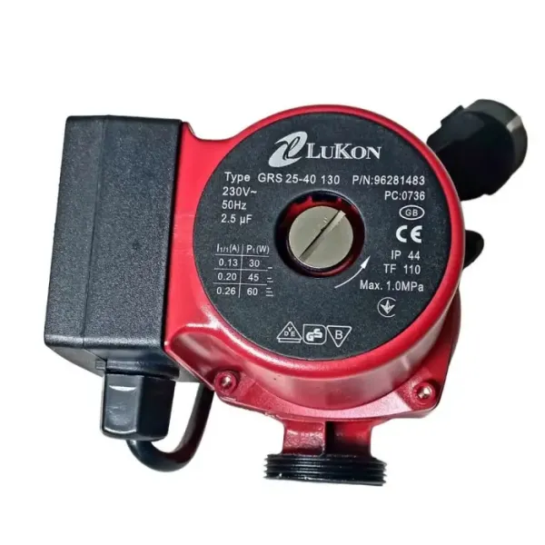 Циркуляційний насос Lukon GRS25/4-130 + гайки Ø25 для системи опалення