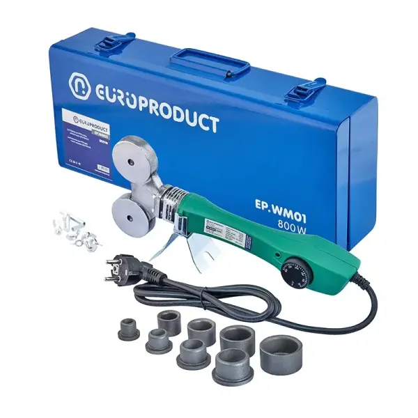 Паяльник Europroduct EP.WM01 для PPR труб (плоскі насадки) 20/40mm