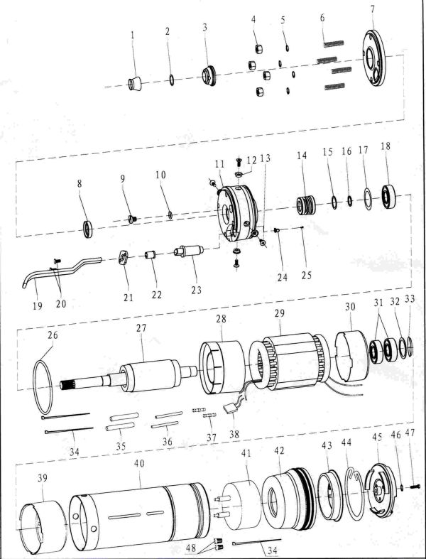 Насос відцентровий свердловинний 2.2кВт H 113(67)м Q 180(133)л/хв Ø102мм DONGYIN 4SDm8/18 (777154)
