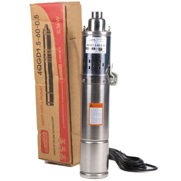Шнековий насос Euroaqua 4 QGD 1,5-60-0,5 kW для свердловини