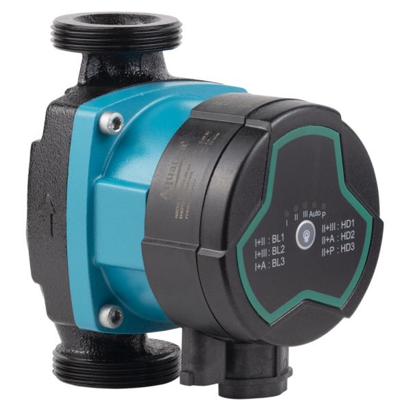 Насос циркуляційний енергозберігаючий 5-39Вт Hmax 6м Qmax 53л/хв Ø1½" 130мм + гайки Ø1" AQUATICA GPA25-6/130 III (774052)