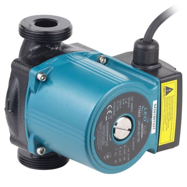 Насос циркуляційний 96Вт Hmax 6м Qmax 58л/хв 1" 130мм+гайки 1" LEO 3.0 LRP25-60/130 (774433)