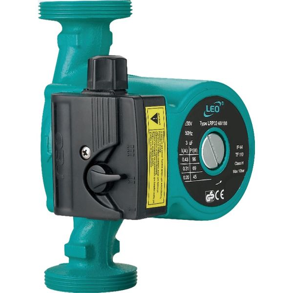 Насос циркуляційний 150Вт Hmax 7м Qmax 67л/хв 1" 180мм+гайки 1" LEO 3.0 LRP25-70/180 (774442)