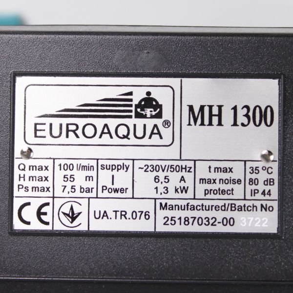 Відцентровий насос Euroaqua MH 1300, 1.3 кВт