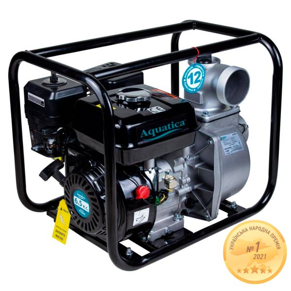 Мотопомпа 7.5 к.с. Hmax 30м Qmax 70м/год (4-х тактний) AQUATICA AQ30CX (772532)