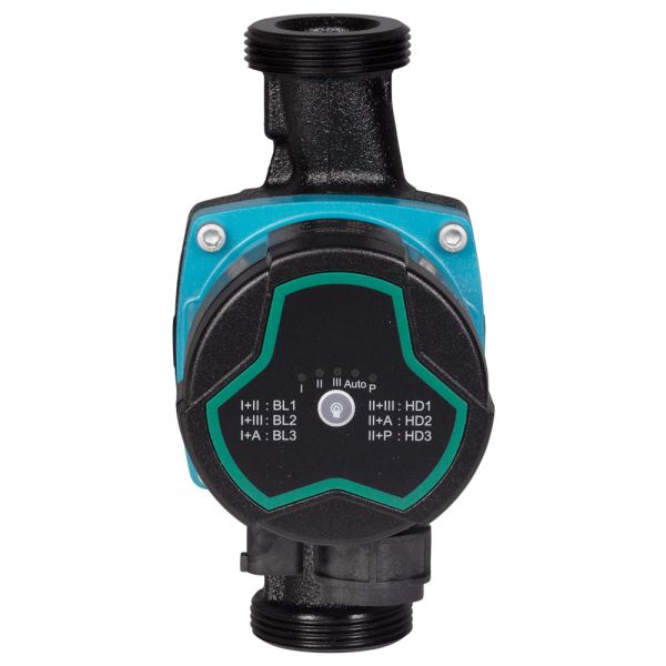 Насос циркуляційний енергозберігаючий 5-60Вт Hmax 8м Qmax 63л/хв Ø1½" 180мм + гайки Ø1" AQUATICA GPA25-8/180 III (774063)