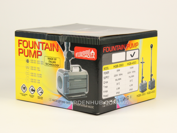 Насос для фонтана Euroaqua HQB-4503, 100 Вт