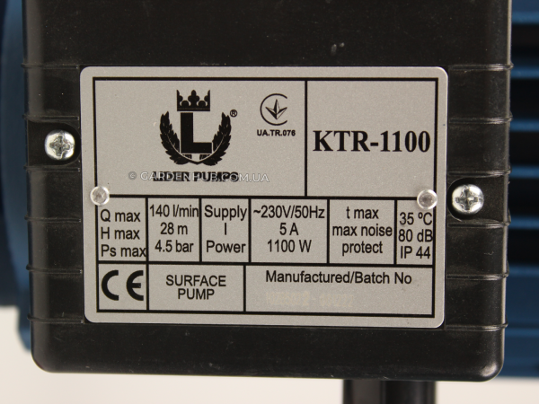 Відцентровий насос БЦН Lider KTR 1100 1,1 КВт