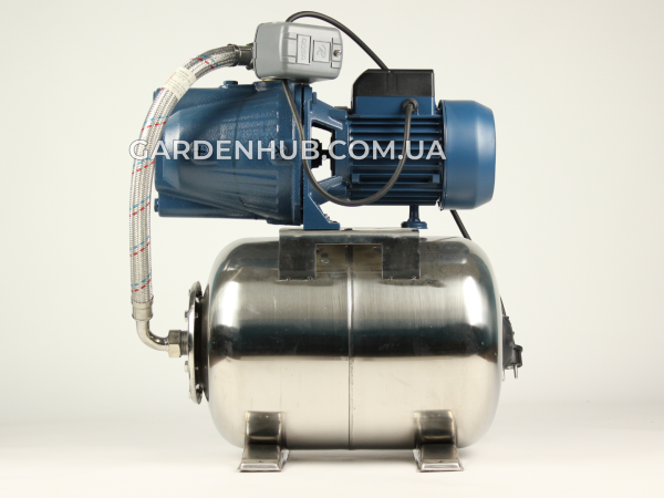 Поверхнева насосна станція ROSA JET 100 L, 1.1 кВт з нержавіючим гідроакумулятором на 24 літри