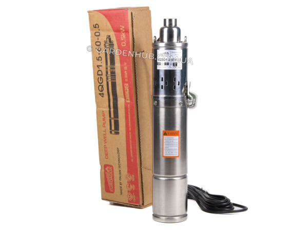 Насос шнековый EUROAQUA 4 QGD 1,5-60-0,5kW для скважины