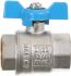 Кульовий кран Gross Optimal DN20 3/4" В-В, синій, для води, метелик