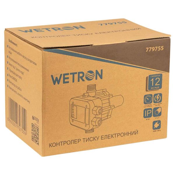 Контролер тиску електронний 1.1кВт 1" + рег тиску вкл 1.5-3.0 bar WETRON DSK-8.1 (779755)