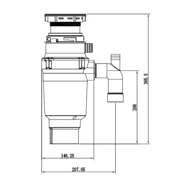 Подрібнювач харчових відходів Mixxus GD-01-0,5 390Вт (диспоузер) MX1568