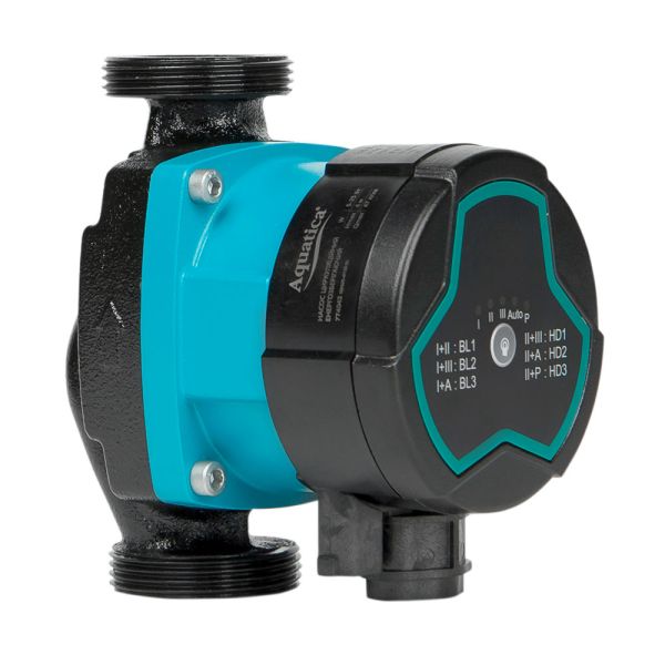 Насос циркуляційний енергозберігаючий 5-25Вт Hmax 4м Qmax 47л/хв Ø1½" 130мм + гайки Ø1" AQUATICA GPA25-4/130 III (774042)