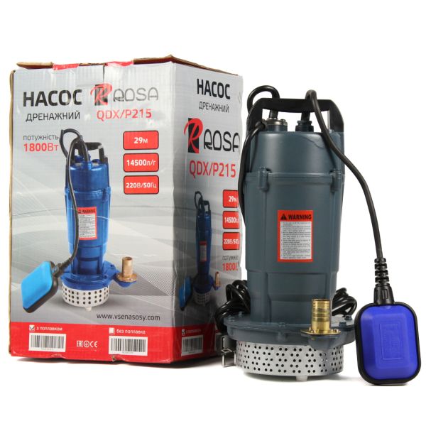 Дренажний насос ROSA QDX/P-215 з поплавцем