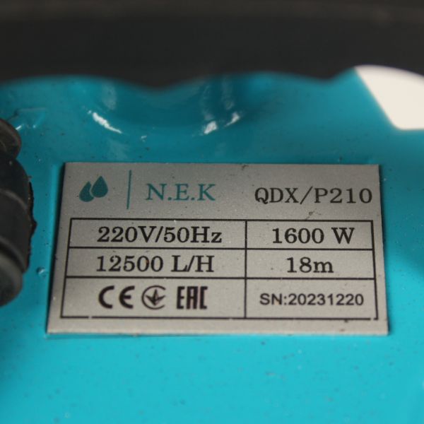Дренажный насос NEK QDX/P-210 без поплавка