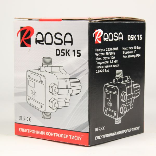 Електронне реле тиску з захистом від сухого ходу ROSA DSK-15