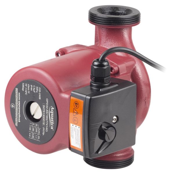 Насос циркуляційний 245Вт Hmax 8м Qmax 200л/хв 2" 180мм + гайки 1" AQUATICA (774142)