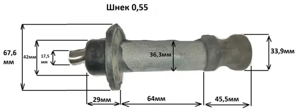 Шнек 4 QGD-0,55 для глибинного насоса