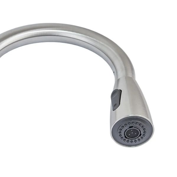 Смеситель для кухни MIXXUS SUS-014-B с выдвижной лейкой из нерж. стали SUS304 (SS2816)